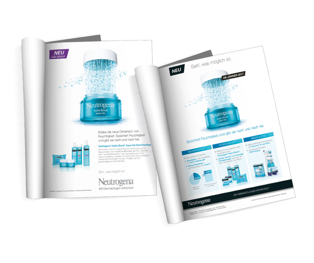 Zwei verschiedene Inserate in Magazinen